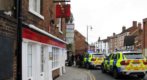 welsh row police nantwich armed dramatic incident swoop swooped moments these