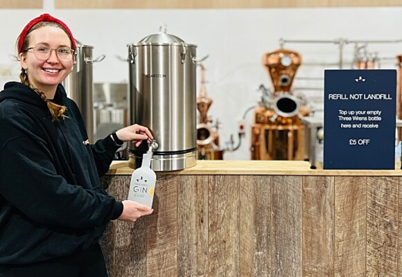Fran Jones, Assistant Distiller, Three Wrens launches gin on tap