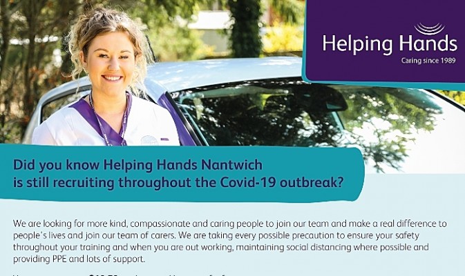 Helping Hands home care recruitment drive in Nantwich