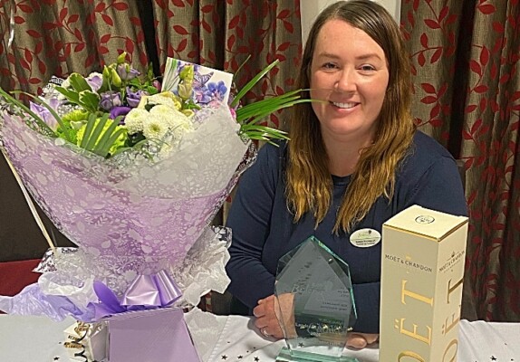Photo 2 – Natalie Ravenscroft, Experience Coordinator at Belong Crewe, won the Leader of the Year award at the Belong Champion Awards 2020 (1)