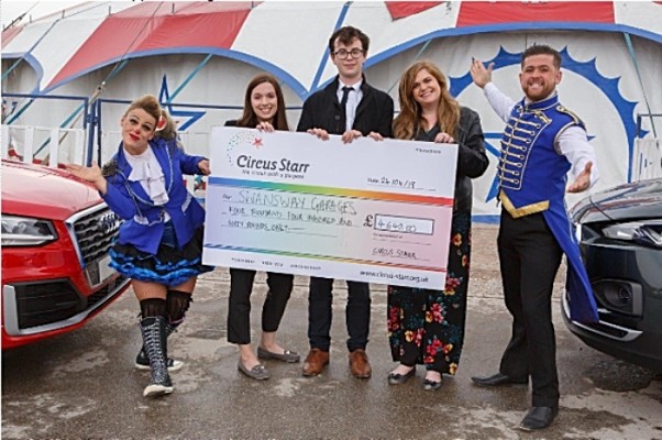 Swansway Motor Group donates to Circus Starr