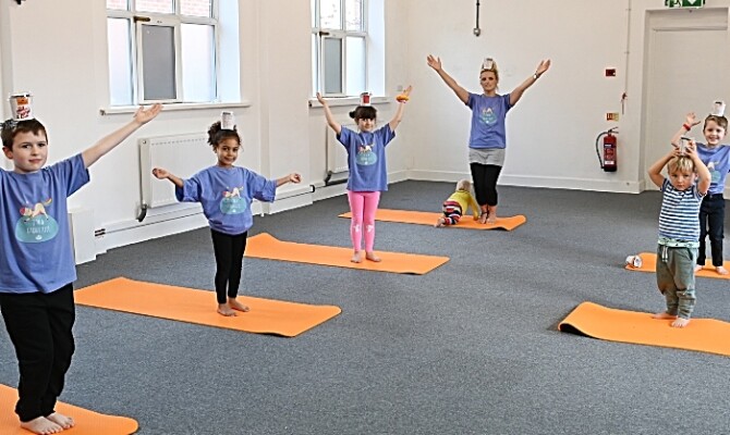 karma kids yoga backed by Mornflake 1