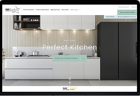 website design - KW Kitchens