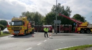 Reaseheath lorry smash sparks A500 chaos