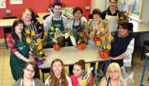 Reaseheath College students display their flower power