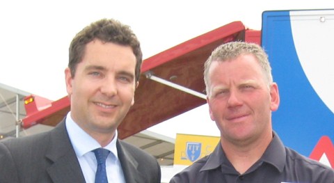 Nantwich First Responder Gavin Palin with Edward Timpson MP