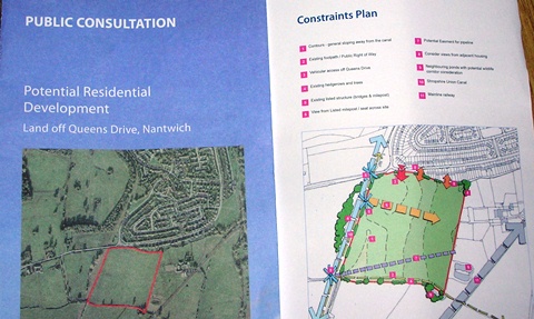 Queens Drive housing leaflet from Gladman Developments