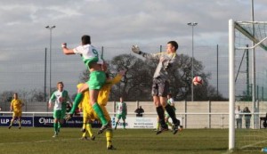 Mat Bailey, who scored late equaliser against Chorley (pic by Simon J Newbury)