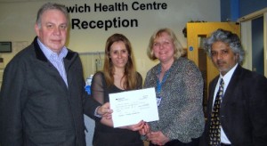 Nantwich Health Centre donates £1,000 to Age UK Cheshire