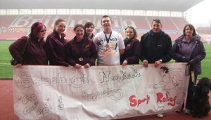 Nantwich Sainsbury’s worker joins top boss for Sport Relief event