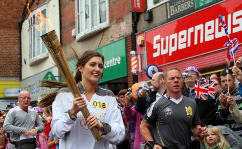 Charlotte Bradbury, Olympic Torchbearer (pic by Simon J Newbury)