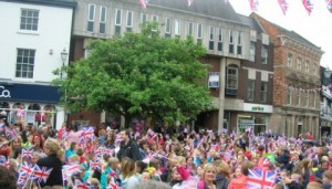 Nantwich town square hosts Jubilee beacon celebration