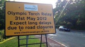 Cheshire East issues Olympic Torch disruption warning