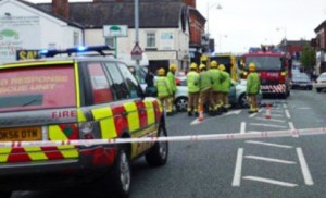 Man trapped in serious road accident on Nantwich Road