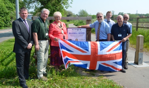 Bluebell wood dedication, Reaseheath College