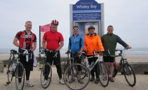 bike ride end Whitley Bay, reaseheath RAG fundraisers