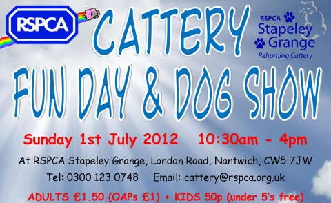 stapeley grange cattery open day poster