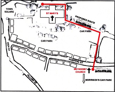 Map of proposed 'Nantwich Crossrail' route