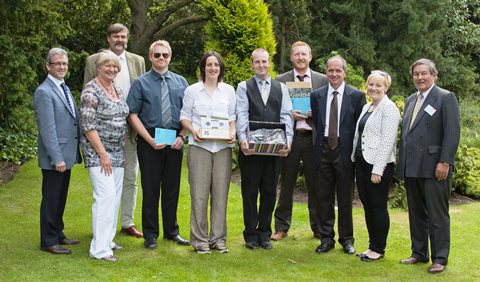 Special awards students with Reaseheath tutors, NT and NGS representatives