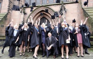 Reaseheath College students graduate in Nantwich town centre