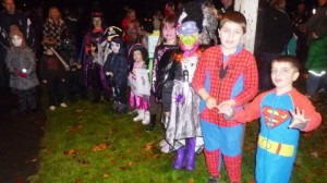 Children's fancy dress competition winners and participants