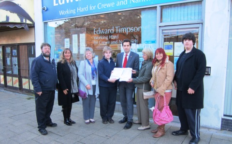 Green Gap petition handed to MP Edward Timpson