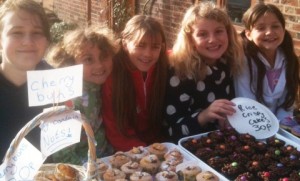 Worleston girls sell cakes and raise £125 for Children in Need