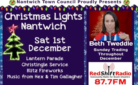 Xmas Lights switch on poster, Nantwich