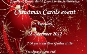 Stapeley’s Cronkinson pub to host community carol singing event