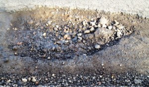 1.5m pothole, Broughton Lane, Wistaston