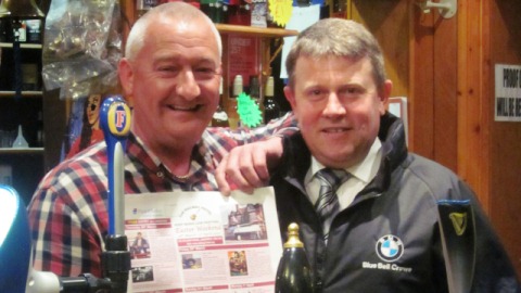 Blue Bell Crewe's Phil Brown and The Railway Hotel landlord Nigel Humphries