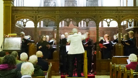 Musical Director Phil Houghton conducts the Wistaston Singers (Sat 16-3-13) (2)