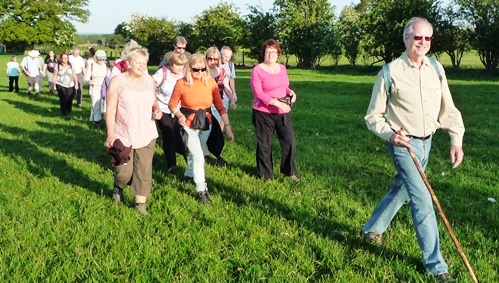 Paul Boniface leads the South Cheshire Ramblers along the Nantwich Riverside Loop