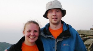 Sarah and Ian Raisbeck on Snowdon summit