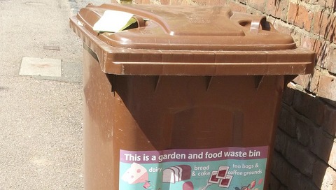 green garden waste bins (pic by Elliot Brown, Flickr creative commons)