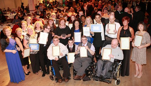 The inspirational staff and clients of the Trust who were presented with awards