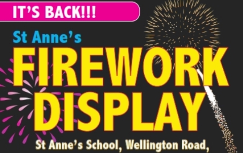 St Anne's School firework poster