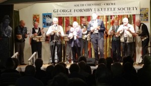 South Cheshire George Formby Ukulele Society performs in Wistaston