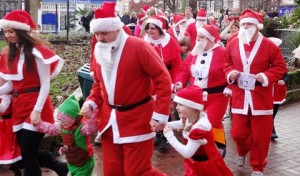 Hundreds enjoy charity Santa Dash in Nantwich town centre