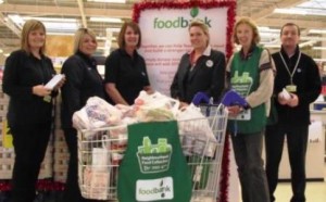 Wulvern Housing staff help out to collect for Nantwich Foodbank