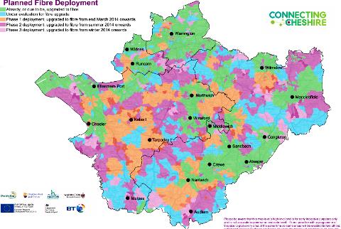 fibre broadband cheshire map