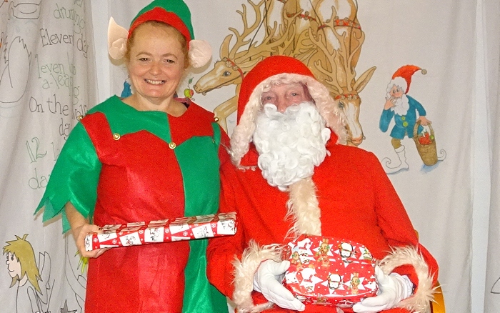 Xmas Fair - Father Christmas and an elf helper (1)
