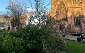 Storm Arwen closes roads and rail services across Cheshire