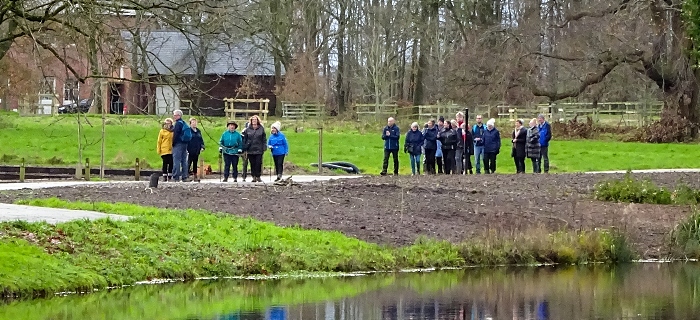 A group of walkers adjacent to the lake within Dorfold Hall estate (1)