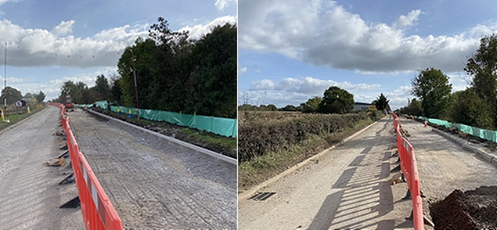 A51 Nantwich Rd 21 Oct 2021 current work