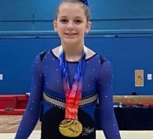 Lily with her golds at the british champs