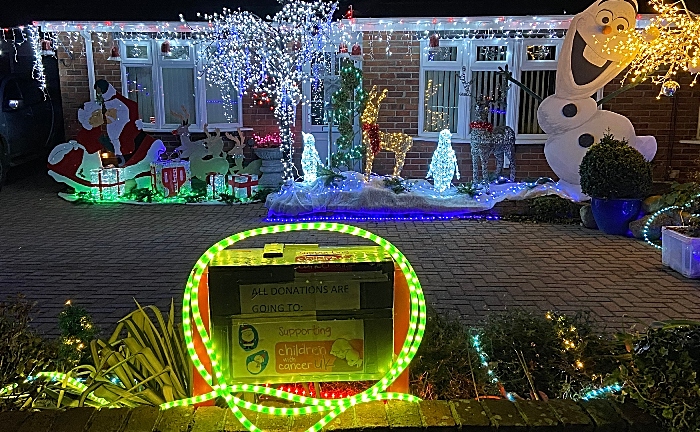 Christmas Donation box for Children with Cancer UK on front wall (1)