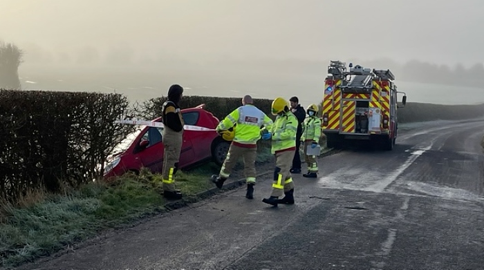 winter gritting - coole lane canal bridge accident