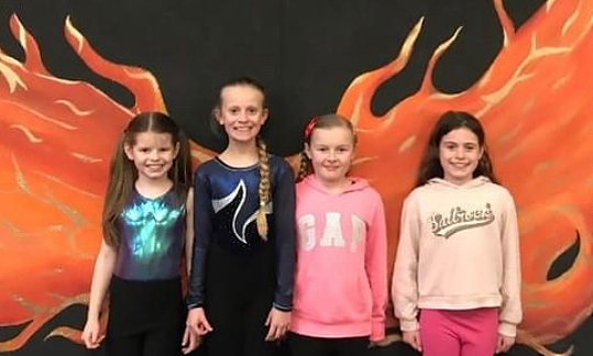 Snowdon - four young gymnasts fundraising