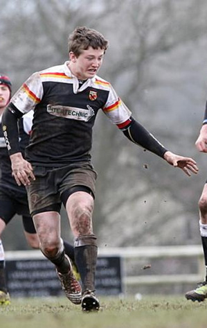 Tom Curry playing for Crewe & Nantwich RUFC